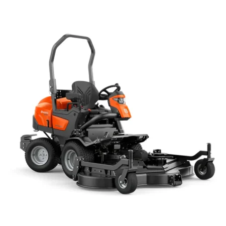 Tracteur tondeuse Husqvarna P535HX Rider hybride diesel/électrique avec carter Combi, direction articulée et siège suspendu