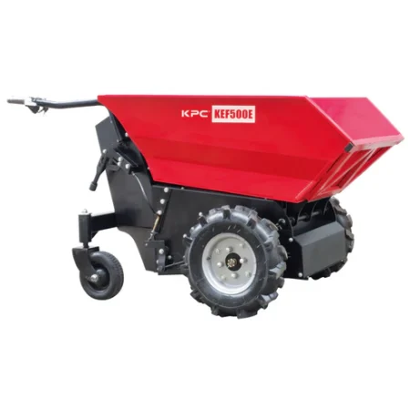 Mini-dumper électrique KPC KEF500E 500 kg avec benne basculante et roues agraires