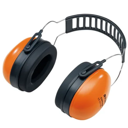 Casque protection auditive STIHL Concept 28 avec arceau métallique antidérapant et coussins malléables, SNR 28 pour environnements bruyants