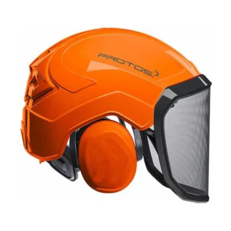 Casque sécurité intégral Protos® Integral Forest PFANNER avec visière et coquilles anti-bruit intégrées pour protection complète en forêt