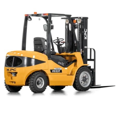 Chariot élévateur diesel KPC Série FD, capacité 2,5 à 7 tonnes, mât robuste, poste de conduite confortable, maniable pour entrepôt, atelier ou espace extérieur