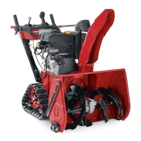 Fraise à neige TORO TRX HD 1428 OHXE avec moteur 420 cm³, chenilles haute résistance et transmission hydrostatique pour déneigement professionnel des pentes et surfaces difficiles