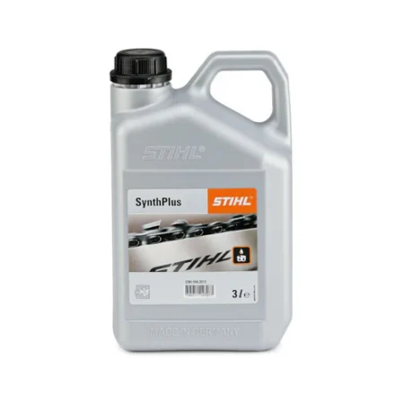 Bidon 3 litres d’huile de chaîne STIHL SYNTHPLUS, semi-synthétique, anti-résinification, performante jusqu’à -20°C, pour toutes les tronçonneusesBidon 3 litres d’huile de chaîne STIHL SYNTHPLUS, semi-synthétique, anti-résinification, performante jusqu’à -20°C, pour toutes les tronçonneuses