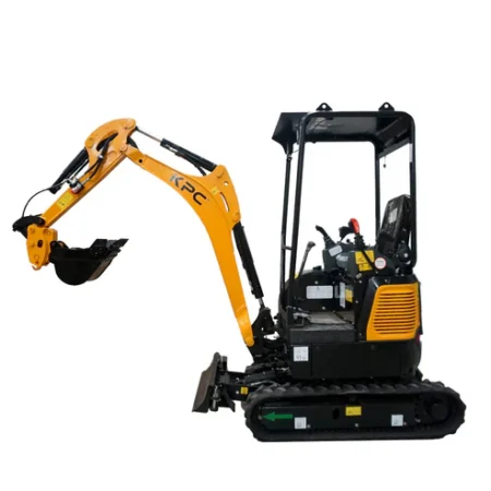 Mini-pelle KPC KT17SD Pro professionnelle de 1,7 tonne, compacte et maniable, idéale pour tranchées, curage de fossés, démolition légère et travaux paysagers