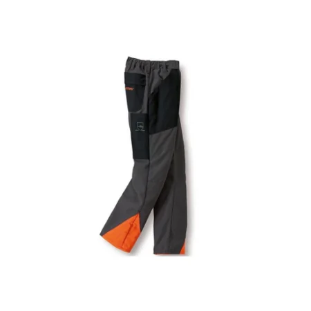 Pantalon anti-coupures STIHL ECONOMY PLUS anthracite et orange, norme EN 381 classe 1, protection tronçonneuse