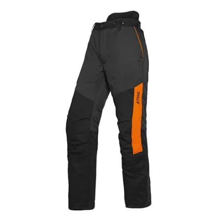 Pantalon anti-coupures STIHL FUNCTION UNIVERSAL anthracite et orange, norme EN 381 classe 1, respirant et confortable pour usage occasionnel