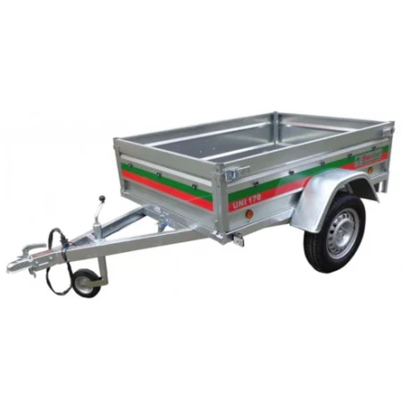 Remorque bagagère basculante LIDER UNI 170 500 kg avec ridelles rabattables et châssis galvanisé pour transport sécurisé