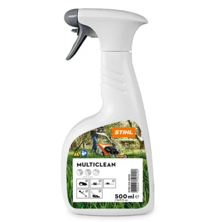 Spray Multiclean STIHL, nettoyant multi-surfaces, pH neutre, pour tondeuses, robots iMOW® et autres équipements de jardinage, respecte plastique, métal et peinture