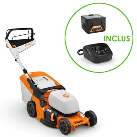 Tondeuse à batterie tractée STIHL RMA 448.3 V avec batterie AK 30 S