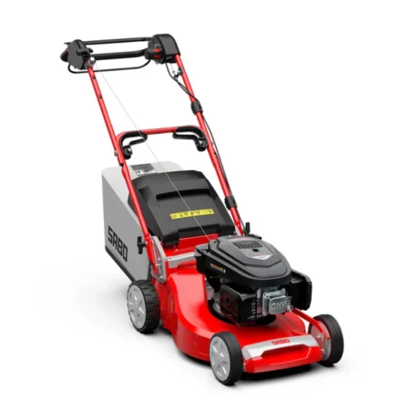 Tondeuse tractée thermique SABO 47 VARIO avec moteur 4 temps et bac 65 L pour pelouse de moyenne à grande taille