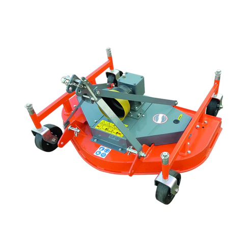 Tondeuse arrière MORGNIEUX TS avec 3 lames rotatives et châssis renforcé, adaptée aux grandes surfaces et réglable en hauteur