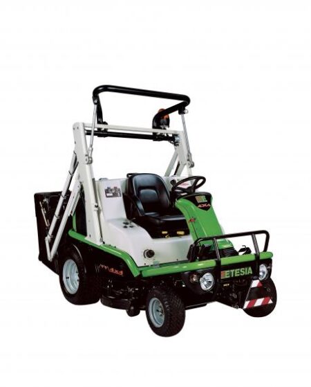 Tondeuse autoportée ETESIA Hydro 124DX, 4x4, bac de ramassage 600 L avec vidange hydraulique et coupe de 1,24 m