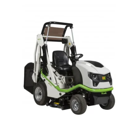 Tondeuse autoportée professionnelle ETESIA Buffalo 124 HVHPX avec bac de 600 L, carter aluminium 124 cm, transmission 4x4 et direction assistée