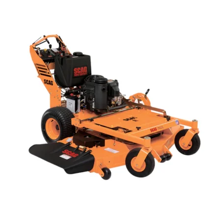 Tondeuse hydrostatique professionnelle SCAG SWZT, moteur Kawasaki 14 CV, éjection latérale, lames MARBAIN®, plateau mécano-soudé et options mulching ou bac