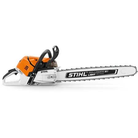 Tronçonneuse thermique STIHL MS 500i avec guide 50–71 cm pour travaux forestiers intensifs et précis