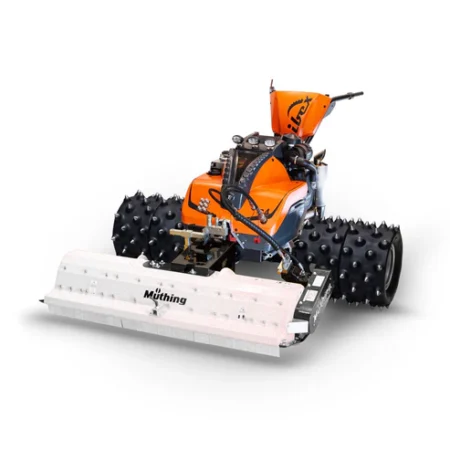 Motofaucheuse IBEX G4 TerraTec avec moteur VANGUARD V-TWIN sur terrain montagneux, polyvalente pour fauche et fenaison