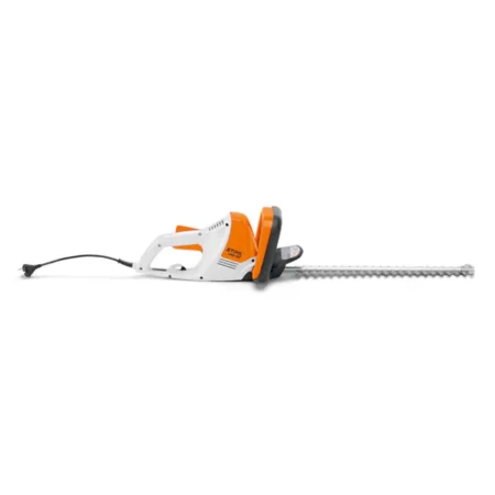 Taille-haie électrique STIHL HSE 42 de 45 cm pour haies et arbustes avec protection mains et lame sécurisée
