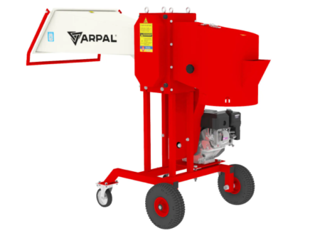 Broyeur de bois AM-80BD 7 CV moteur essence avec trémie 500x800 mm et roues