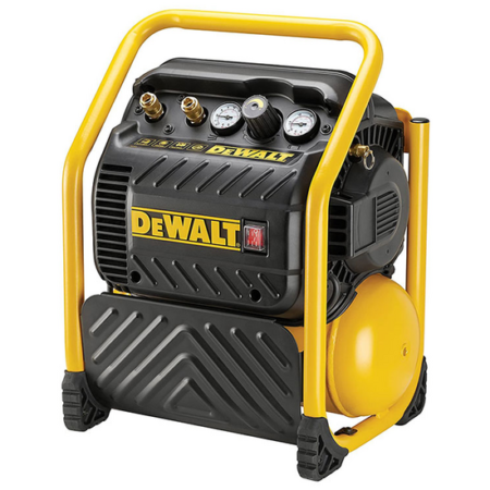 Compresseur d’air portatif DEWALT 9,4 L avec moteur 1,5 CV, monophasé et système oil-less, compact et facile à transporter
