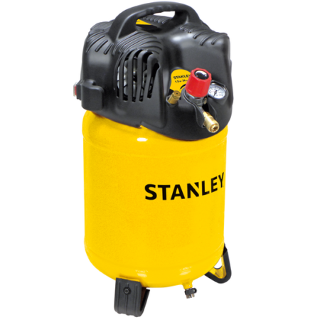 Compresseur Stanley D200/10/24 24L 1,5 CV portatif monophasé pour gonflage pneus et outils pneumatiques.